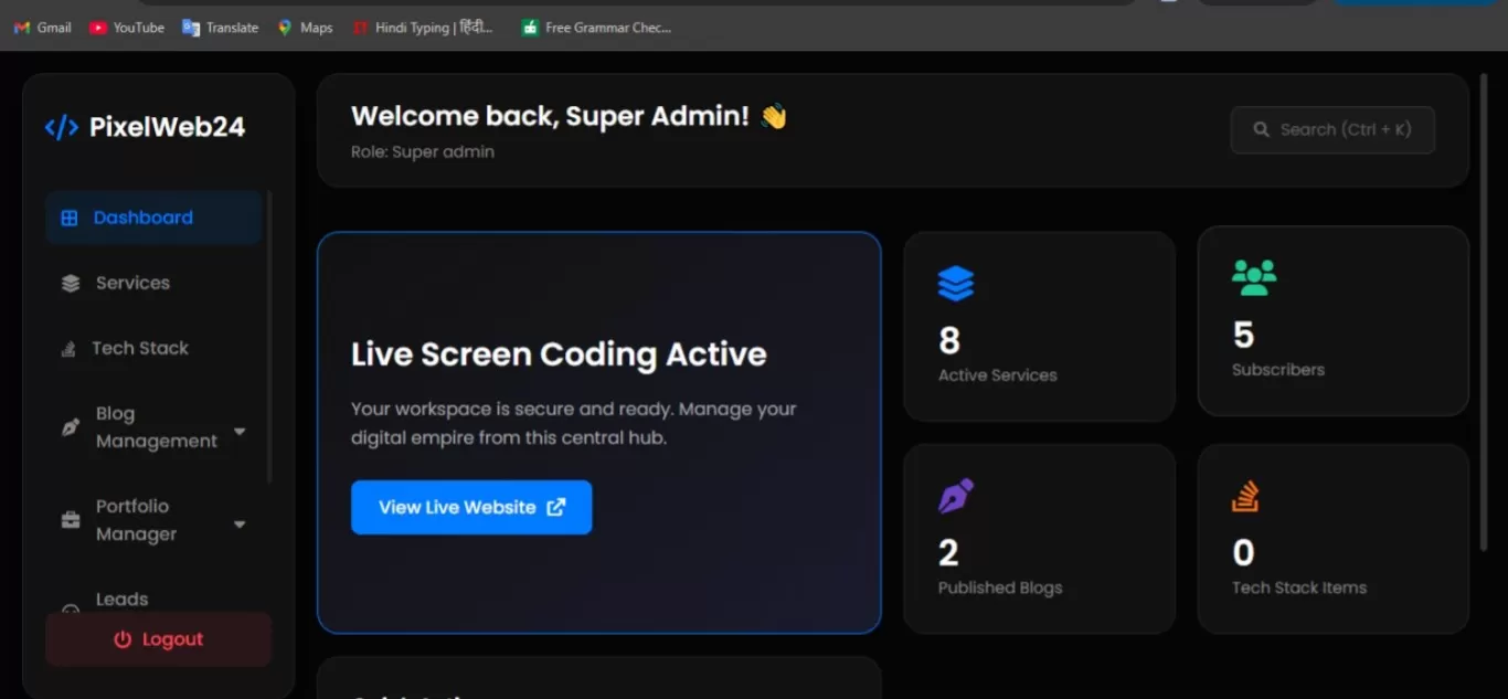 PixelWeb24 - Modern Agency Portfolio & High-Conversion Lead Suite